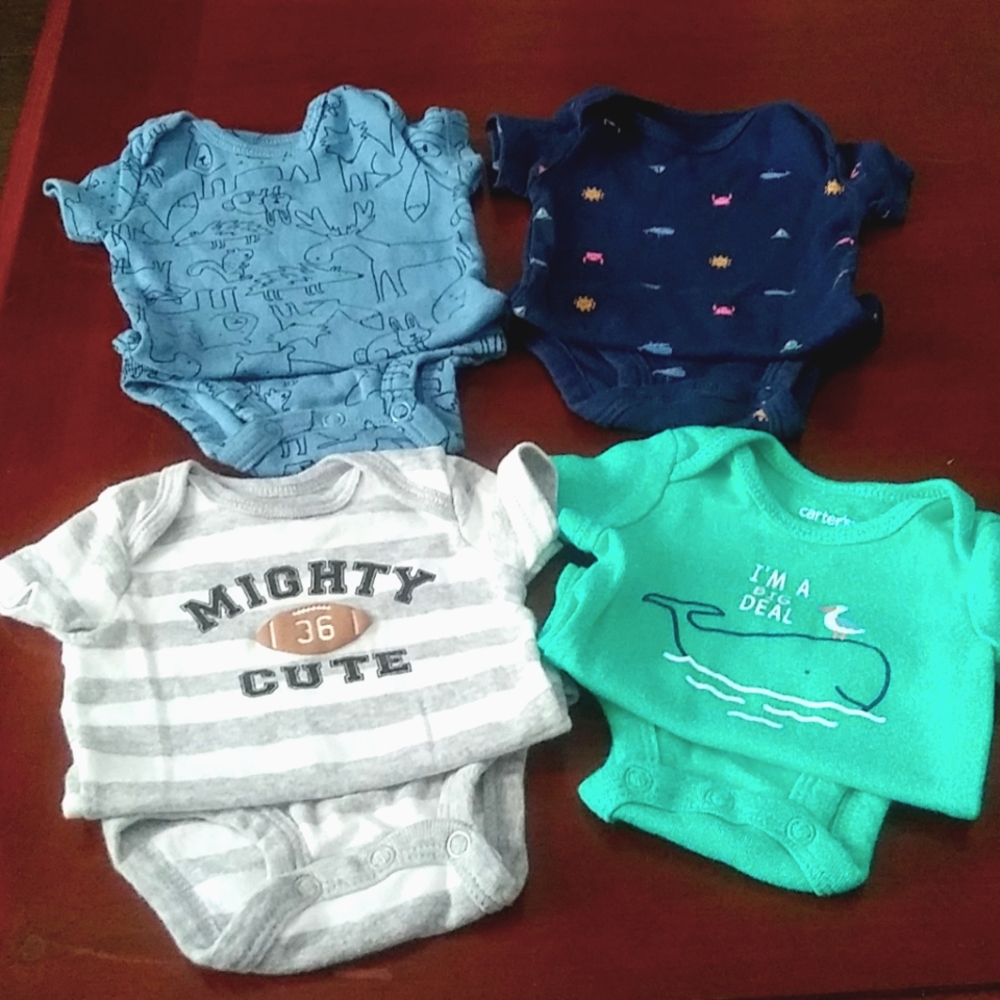 Carter's Newborn short sleeve onesies variety pack